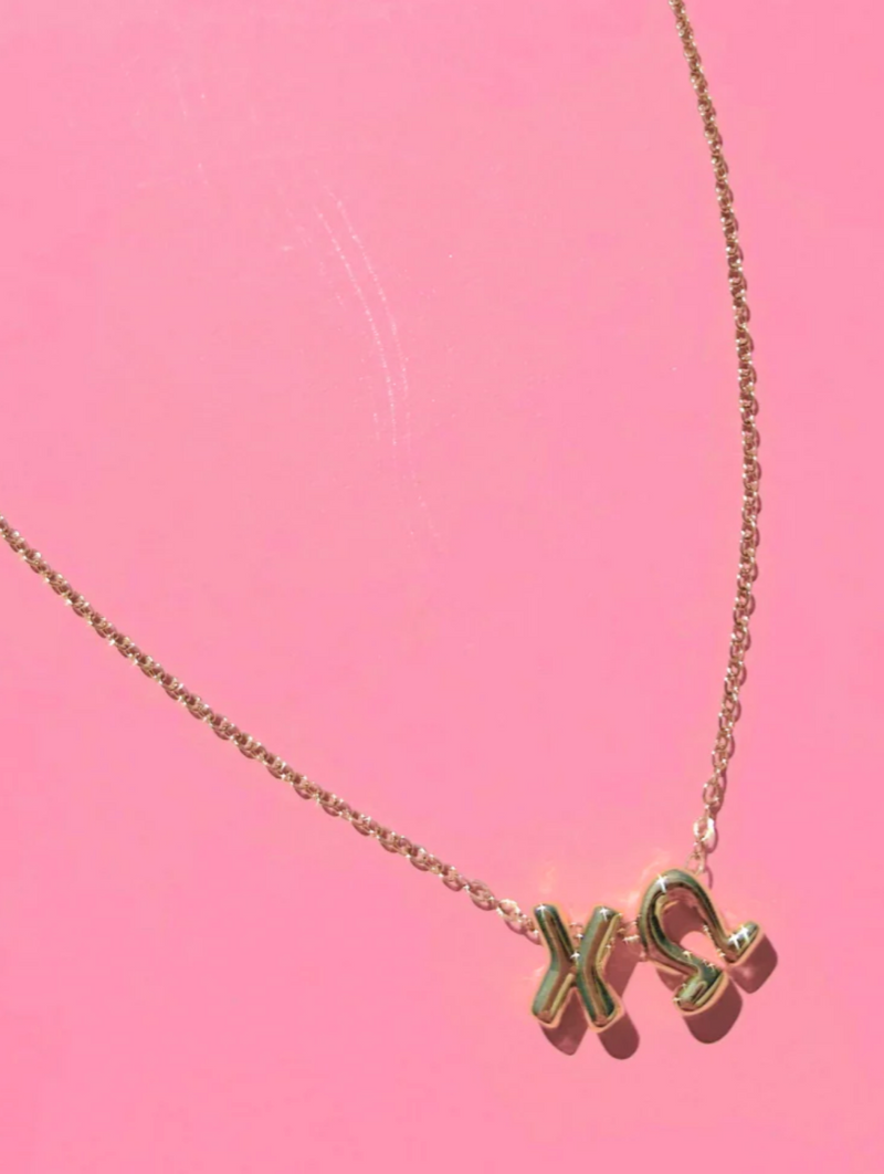Bubble Letter Sorority Necklace