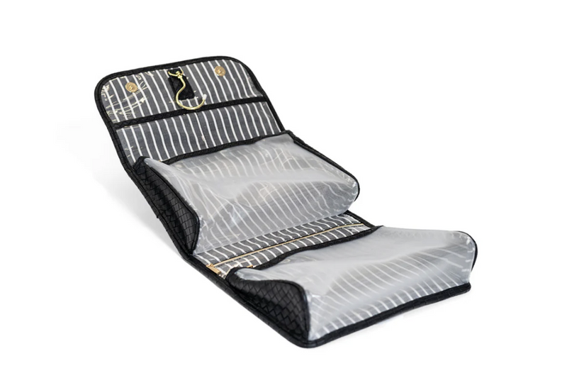 LUXE Hanging Toiletry Case - WOVEN JET