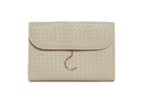 LUXE Hanging Toiletry Case - WOVEN BISQUE
