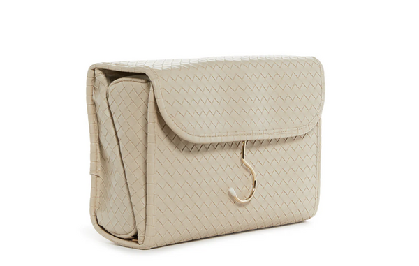 LUXE Hanging Toiletry Case - WOVEN BISQUE