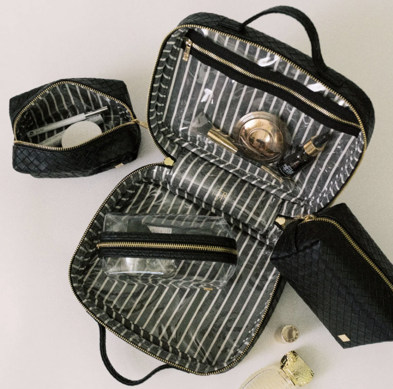 LUXE TRVL2 Cosmetic Toiletry Case - WOVEN JET