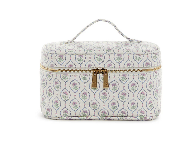 LUXE TRAIN 2 - Cosmetic Case ANTIBES with Navy Pinstripe Liner