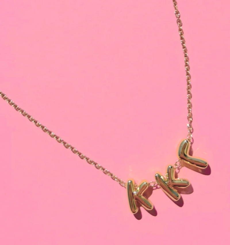 Bubble Letter Sorority Necklace