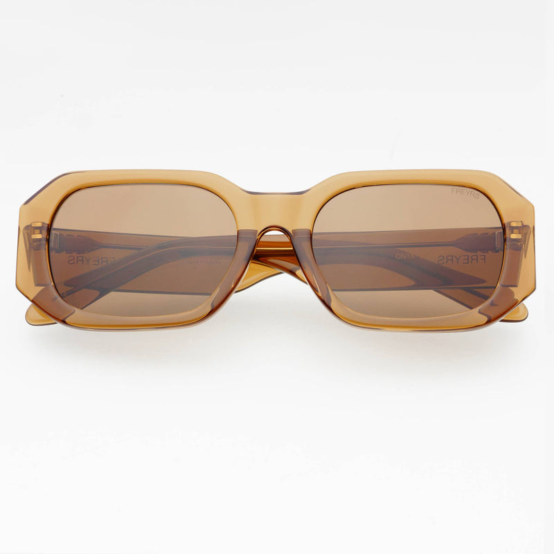 Onyx Acetate Womens Rectangular Sunglasses : Brown