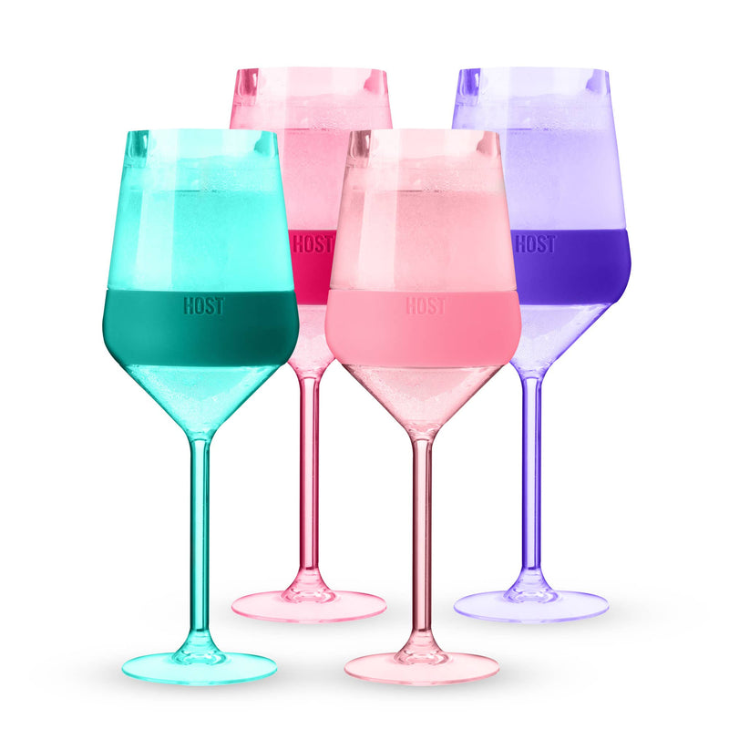 Wine FREEZE™ Stemmed Cooling Cups in Tinted Colors Set of 4