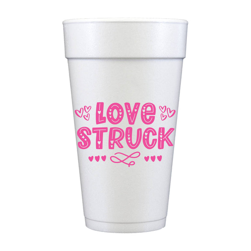 Love Struck Valentine's Day Foam Cups - Valentines