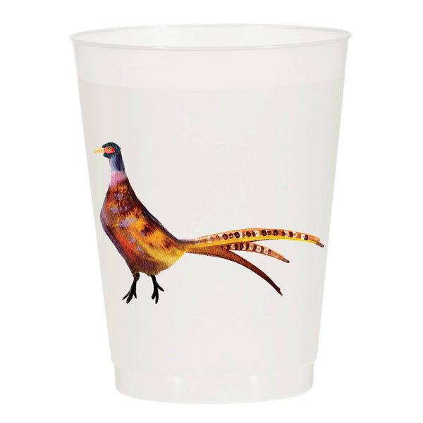 Pheasant Frosted Cups: Pack of 6