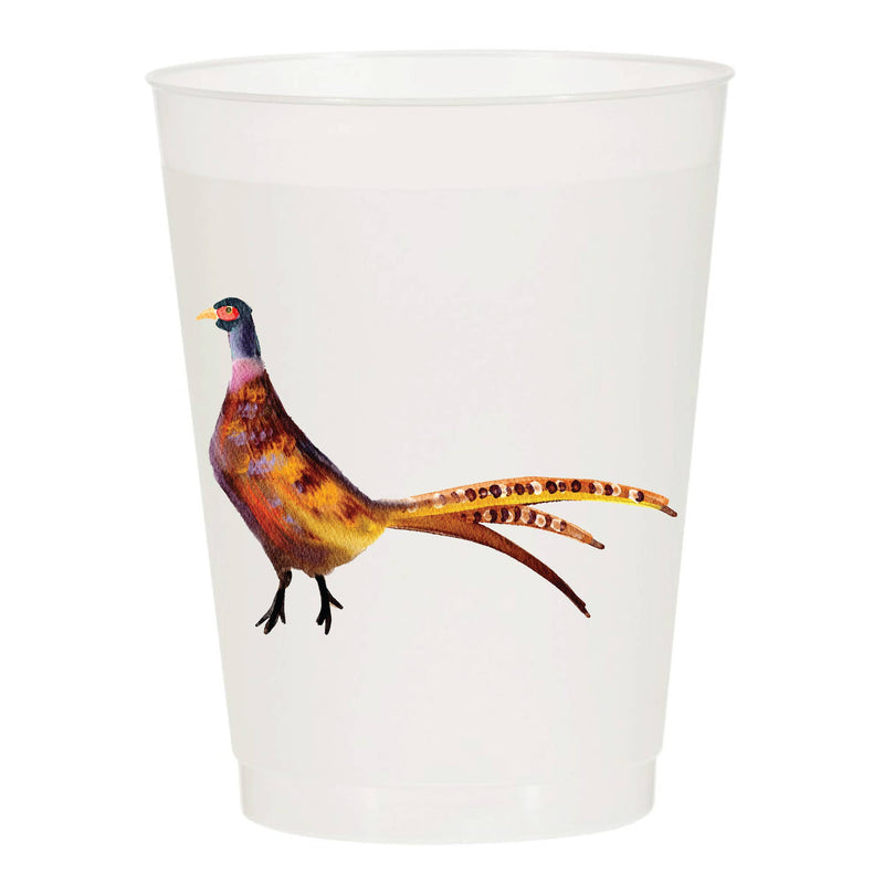 Pheasant Frosted Cups: Pack of 6