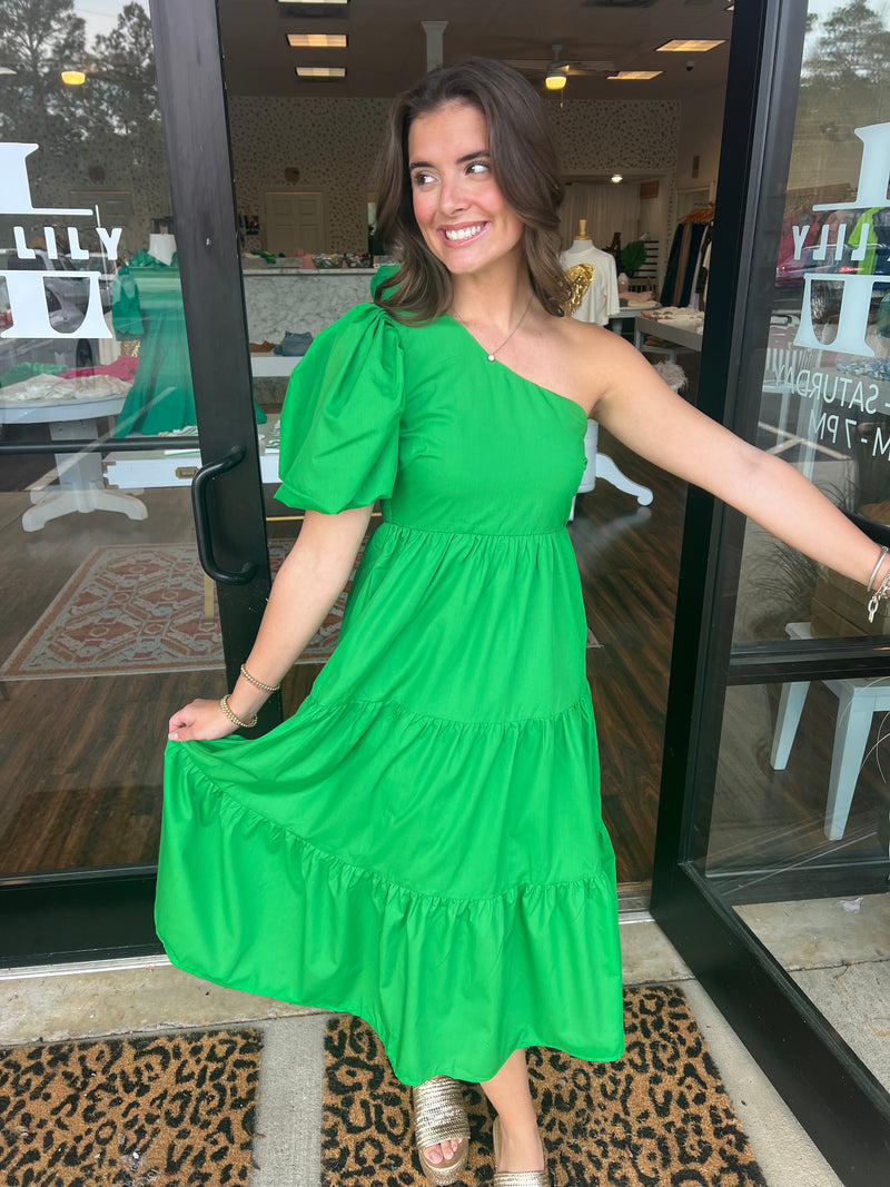 Going Green Midi Dress