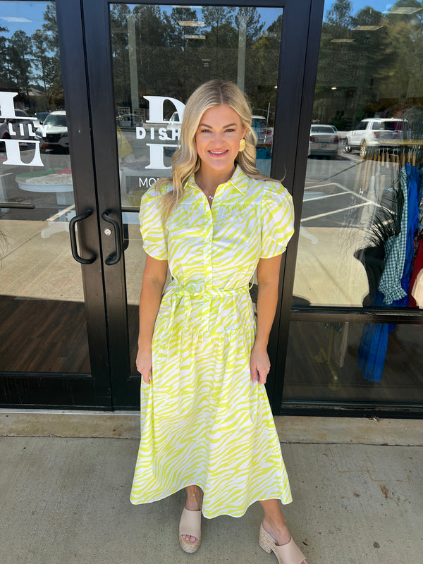 Lime Stripe Dress