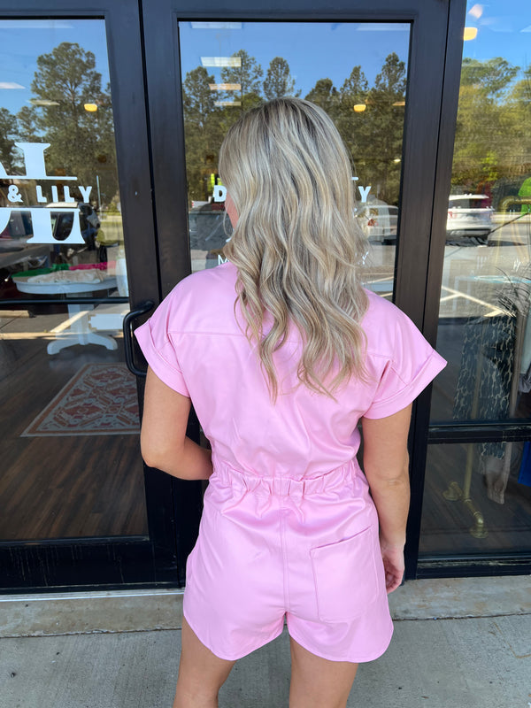 Into the Night Leather Romper