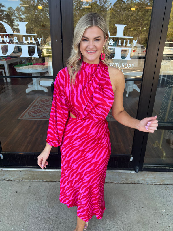 Little bit Wild Midi Dress