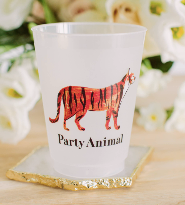Party Animal Tiger- Set of 10 Reusable Cups