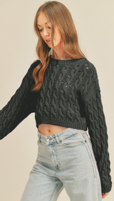Crochet Cropped Sweater