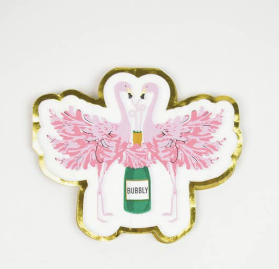 Flamingo Champagne Die Cut Paper Napkin Packs